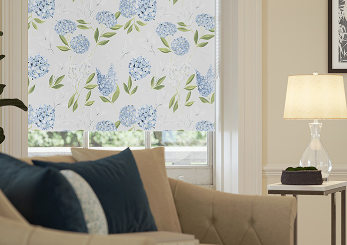 Hydrangea, Sky Blue - Twist&Fit Roller Blind - Image 5